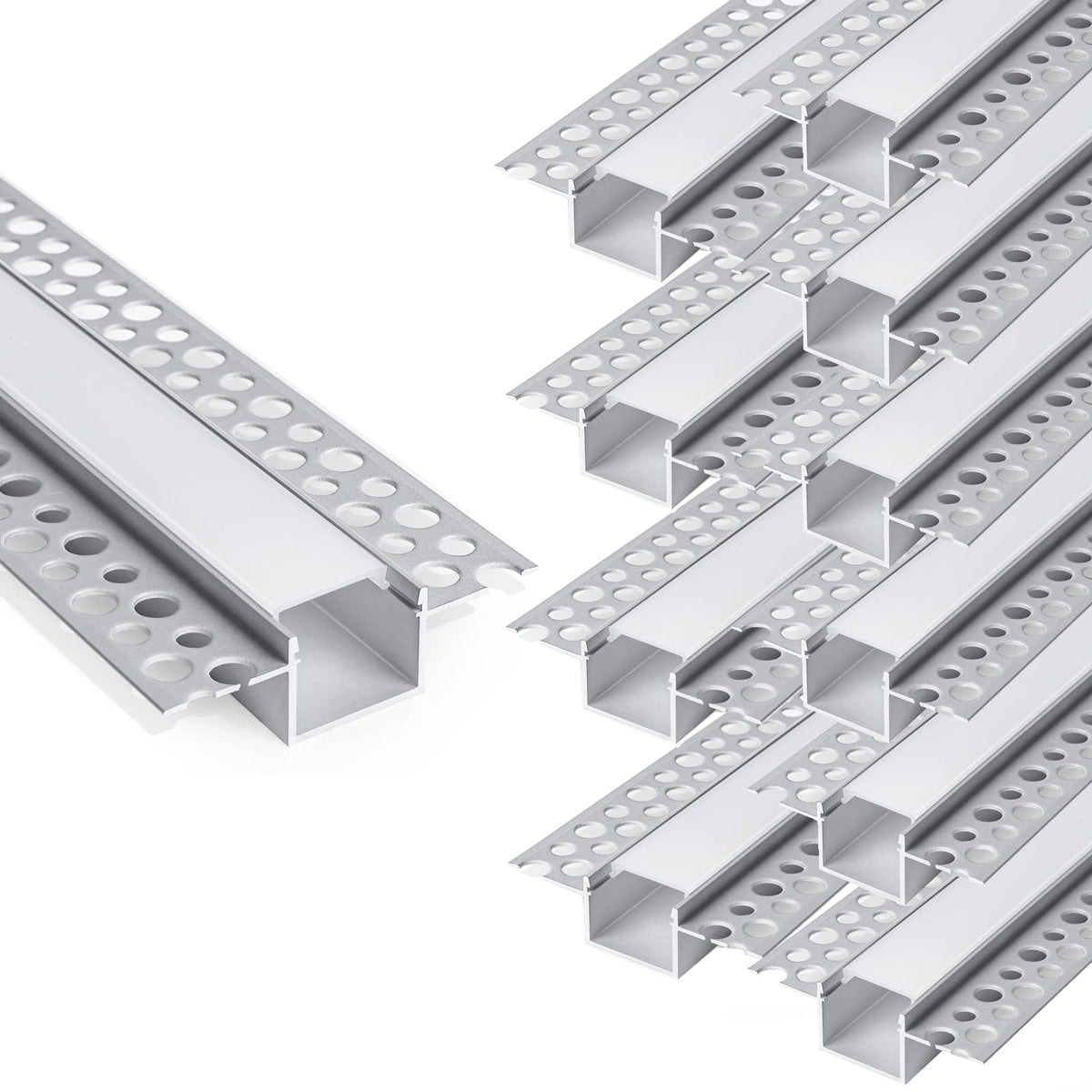 Hunhun drywall LED channel with double-edge 6.6ft for seamless recessed lighting