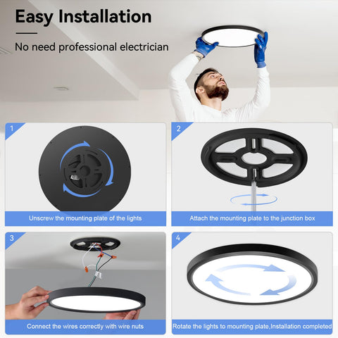 Hunhun easy two-step installation for fast and secure mounting.