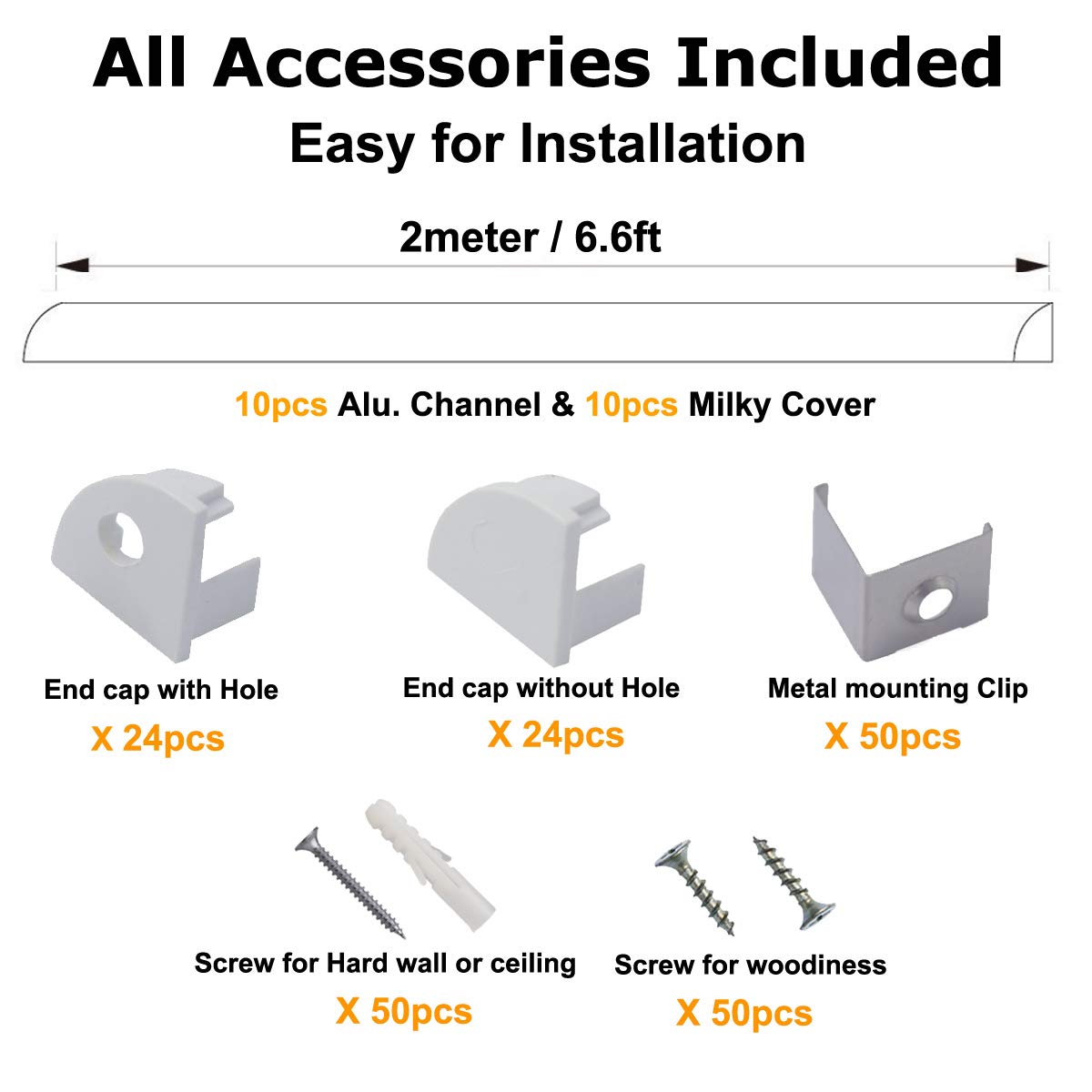 hunhun end caps for LED channel provide clean finishes and secure mounting.