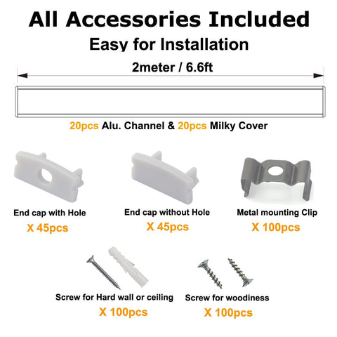 Hunhun end caps with holes for quick, secure LED channel installation