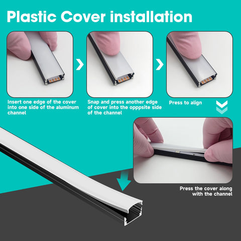 Hunhun indoor LED channel ready for easy cut-to-length installation