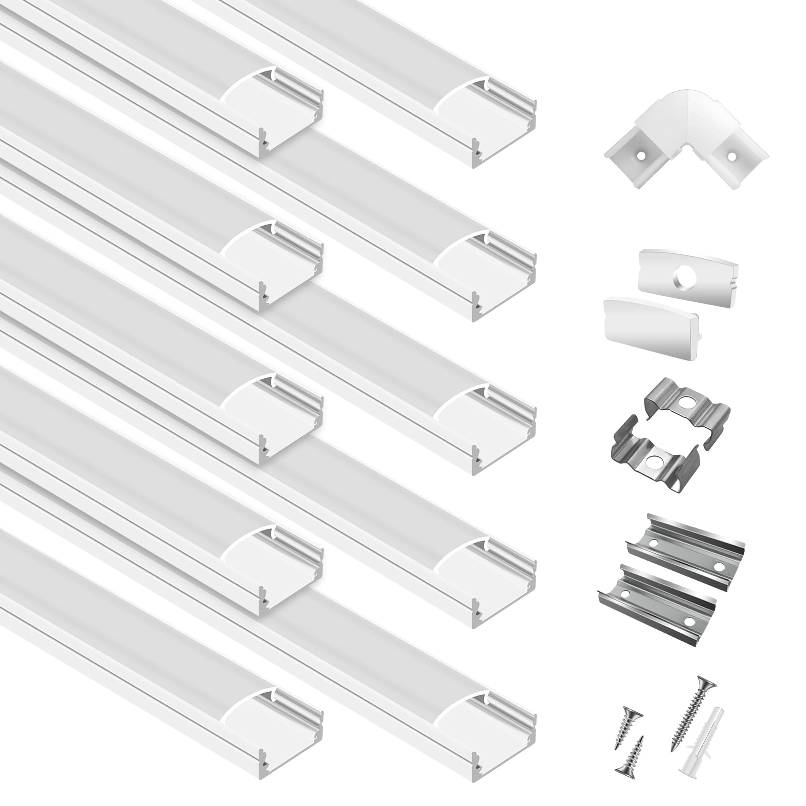 Hunhun LED channel with milky diffuser for even cabinet lighting