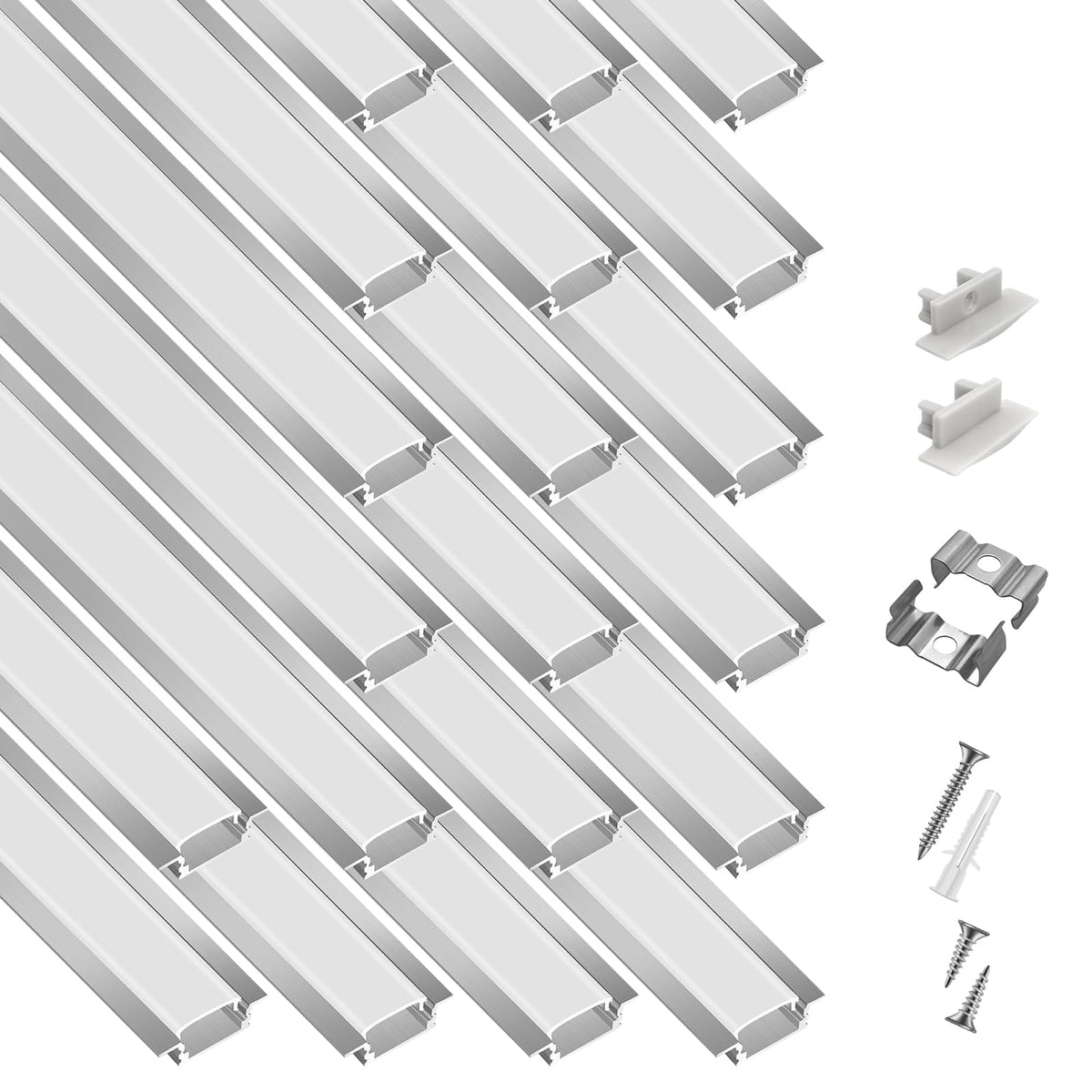 Hunhun LED channel with milky diffuser for soft under-cabinet lighting.