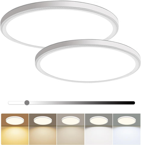 Hunhun two-pack 16-inch LED flush mount for bright living spaces