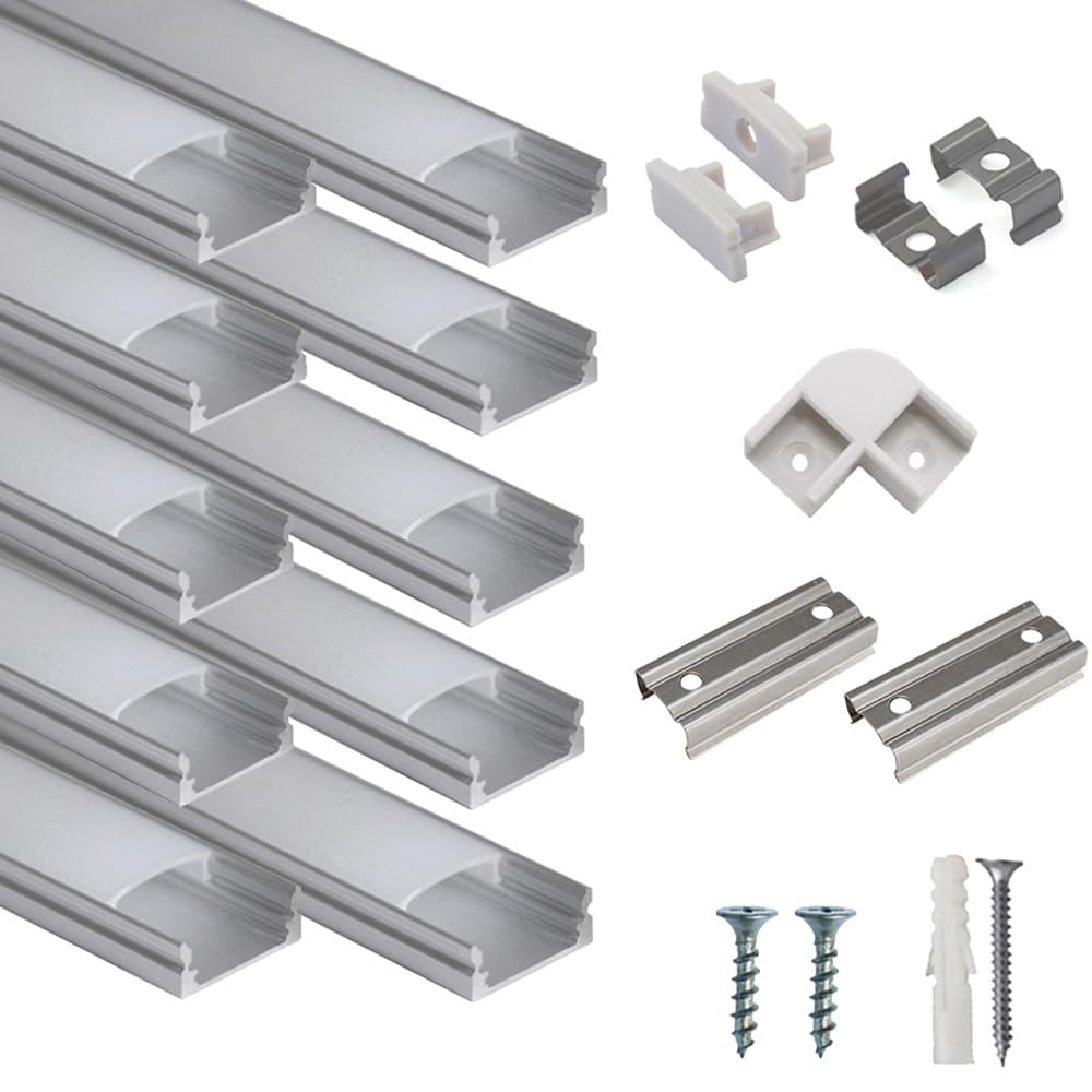 hunhun U-Shape LED channel 10-pack view for easy kitchen lighting setup