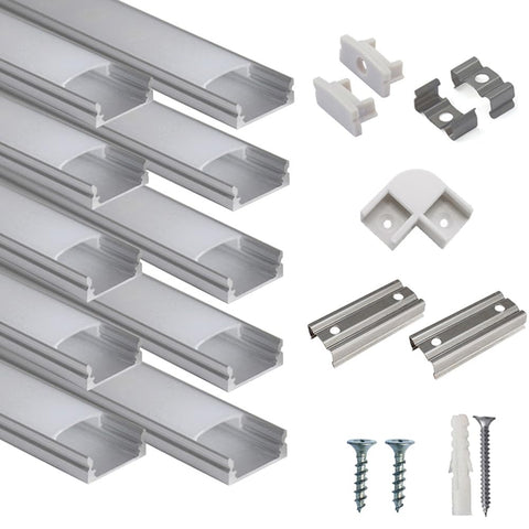 hunhun U-Shape LED channel 10-pack view for easy kitchen lighting setup