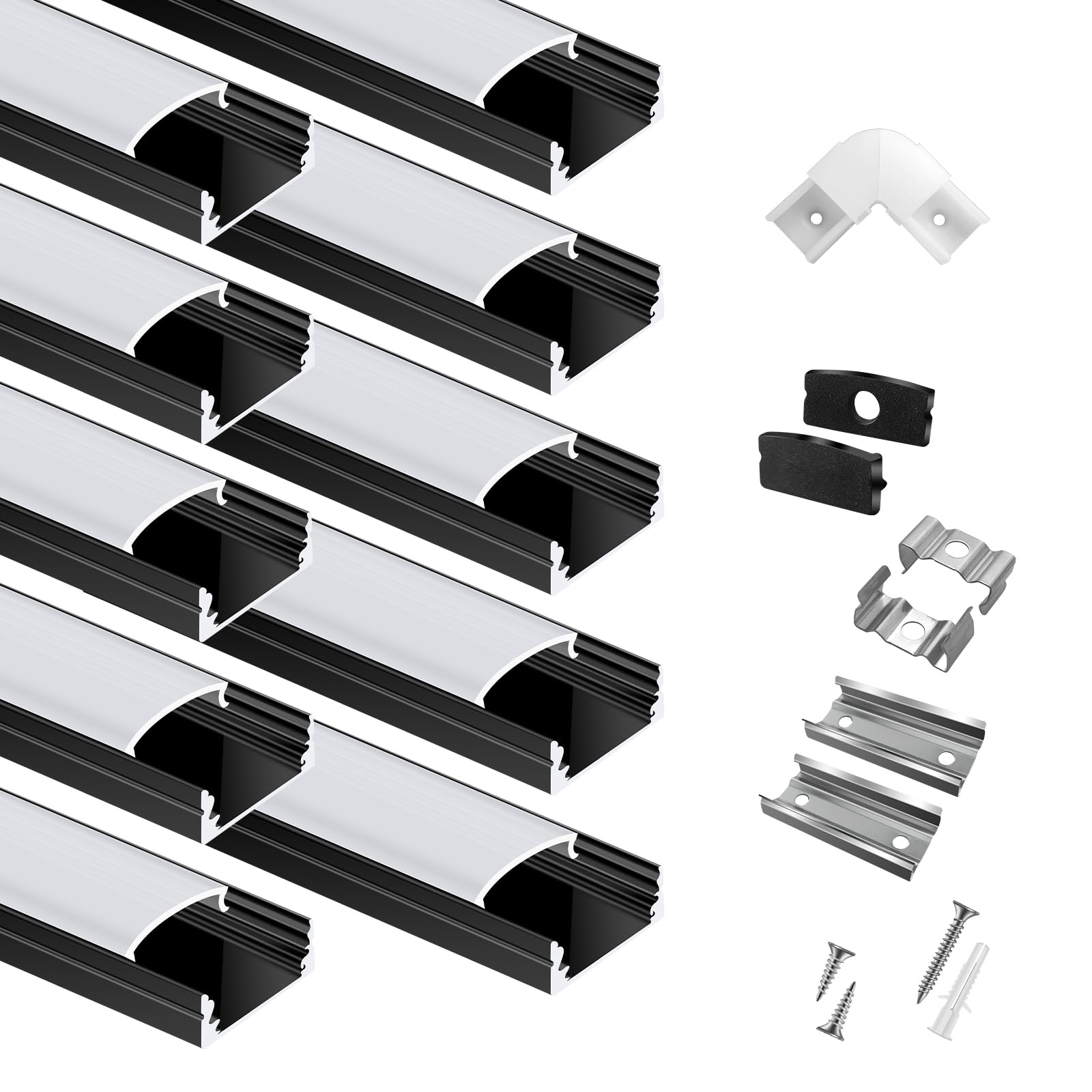 Hunhun U-Shape LED channel with milky cover for soft under-cabinet lighting