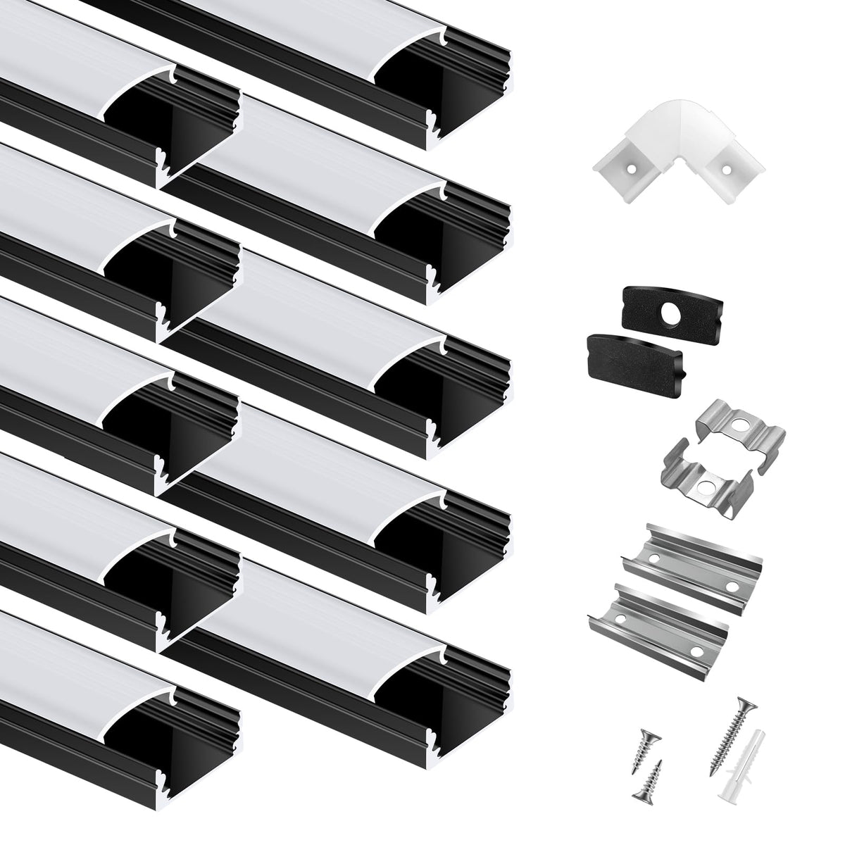 Hunhun U-Shape LED channel with milky cover for soft under-cabinet lighting