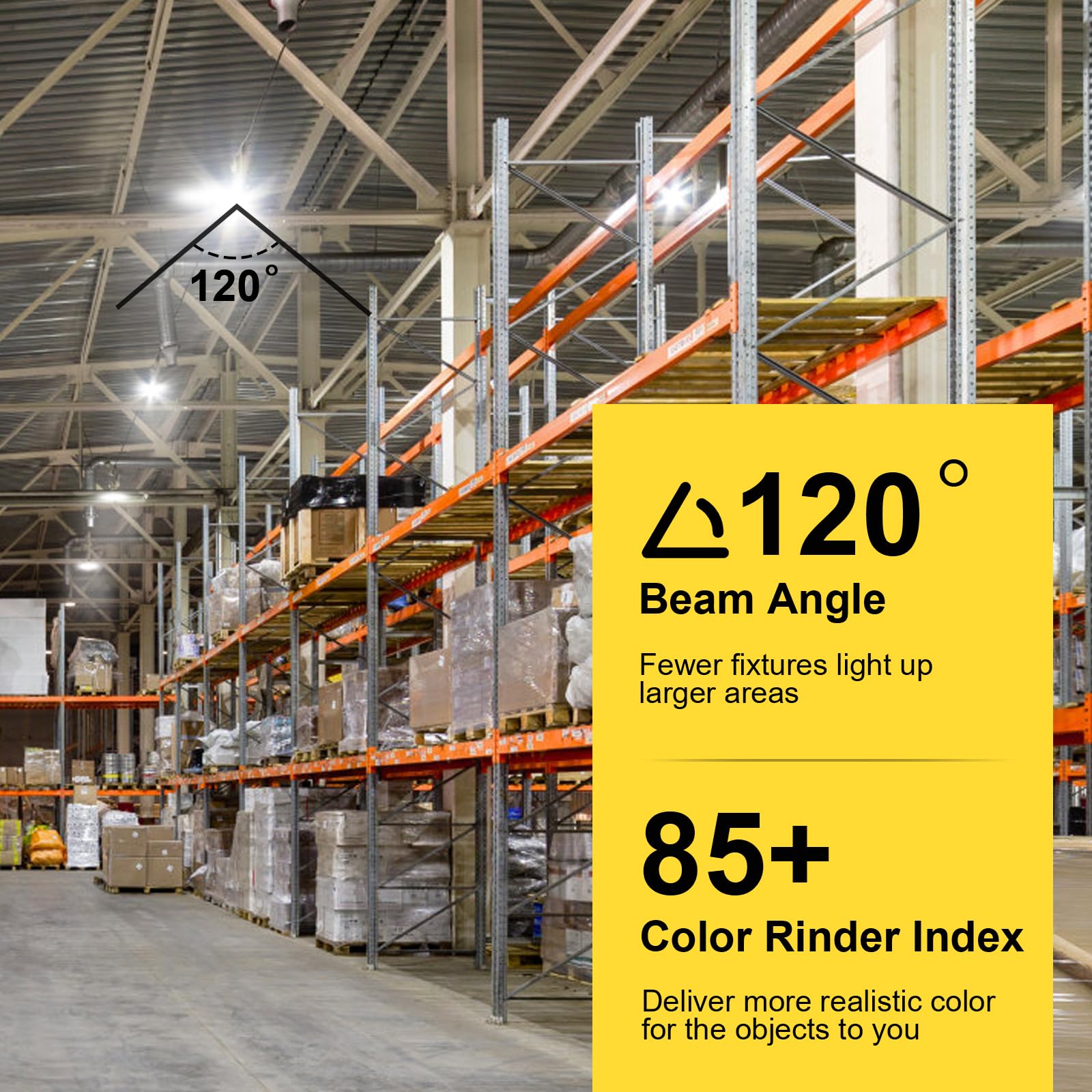 hunhun 155W UFO high bay light ceiling hook installation for easy mounting
