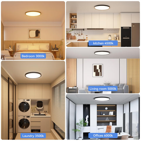 Hunhun ultra-slim 0.87-inch thick ceiling light, sleek profile for seamless ceilings.