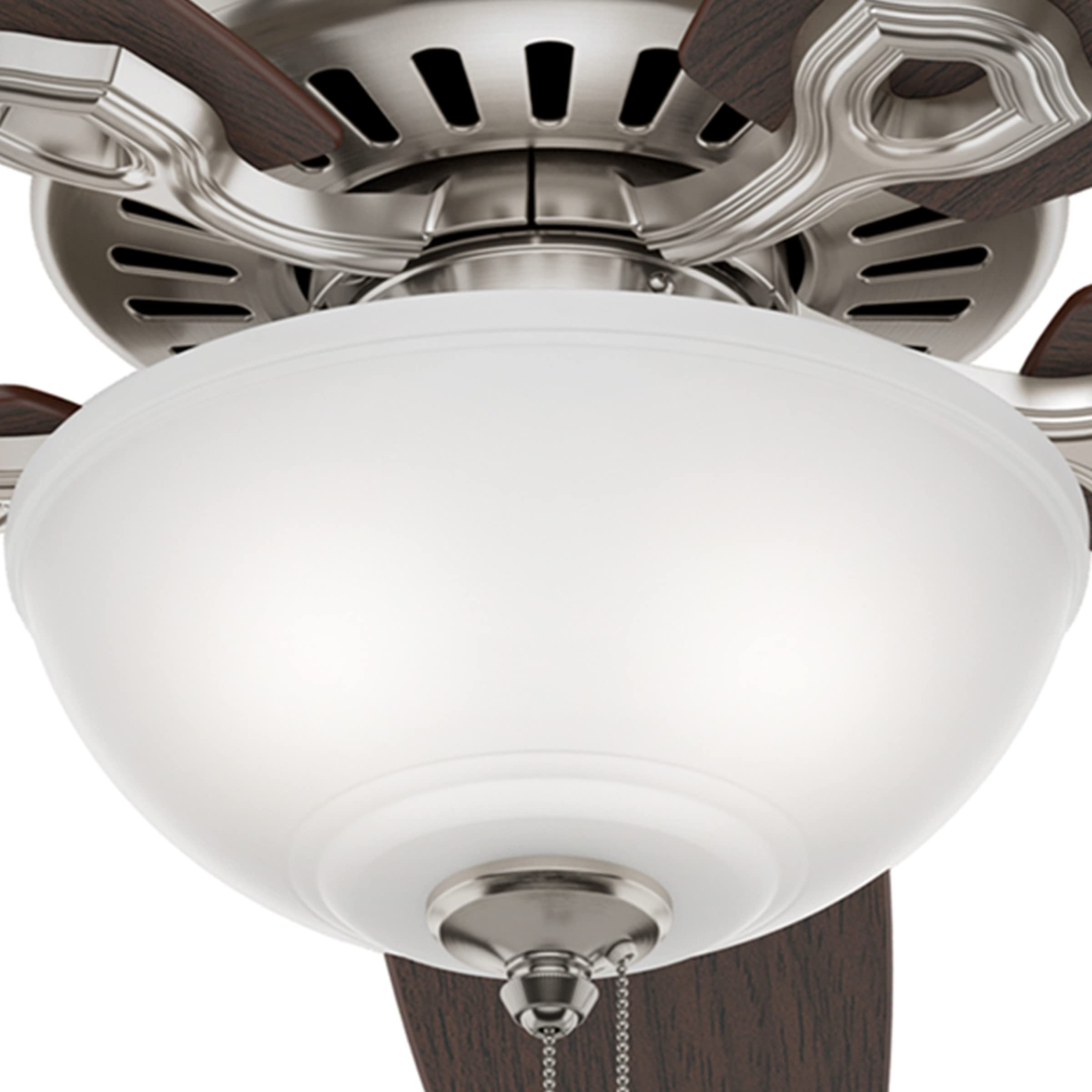 Reversible blades provide productive downdraft and updraft options for seasonal comfort.