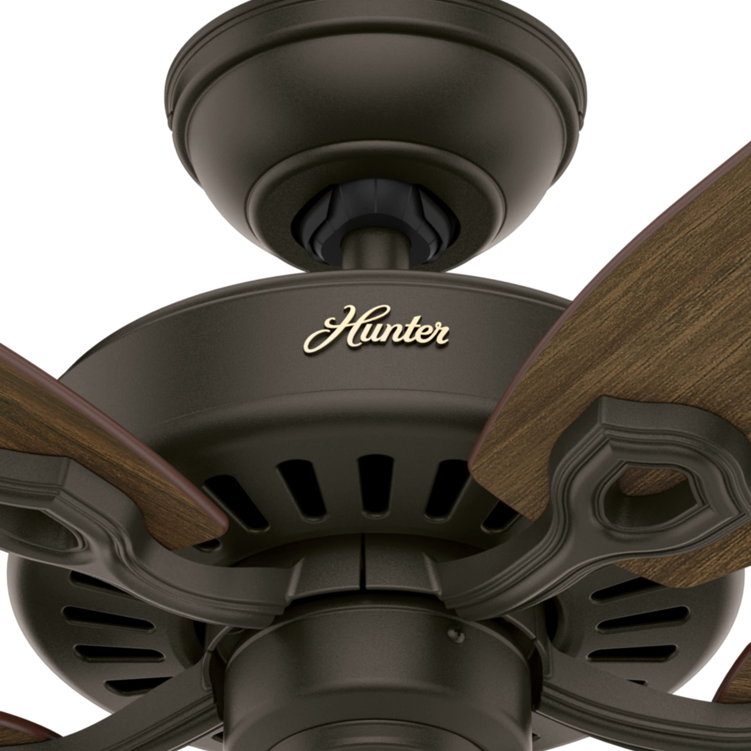 Hunter Builder Elite 52-inch bronze fan indoor use in a room setting.