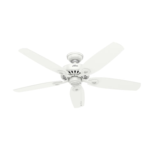 Hunter Builder Elite 52in fan with pull chain for easy control and quiet operation.