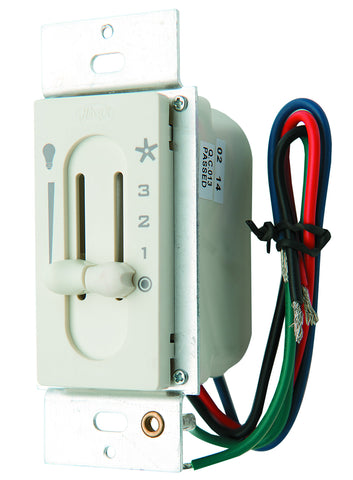 Hunter dual slide wall control switch for easy fan speed and light dimming