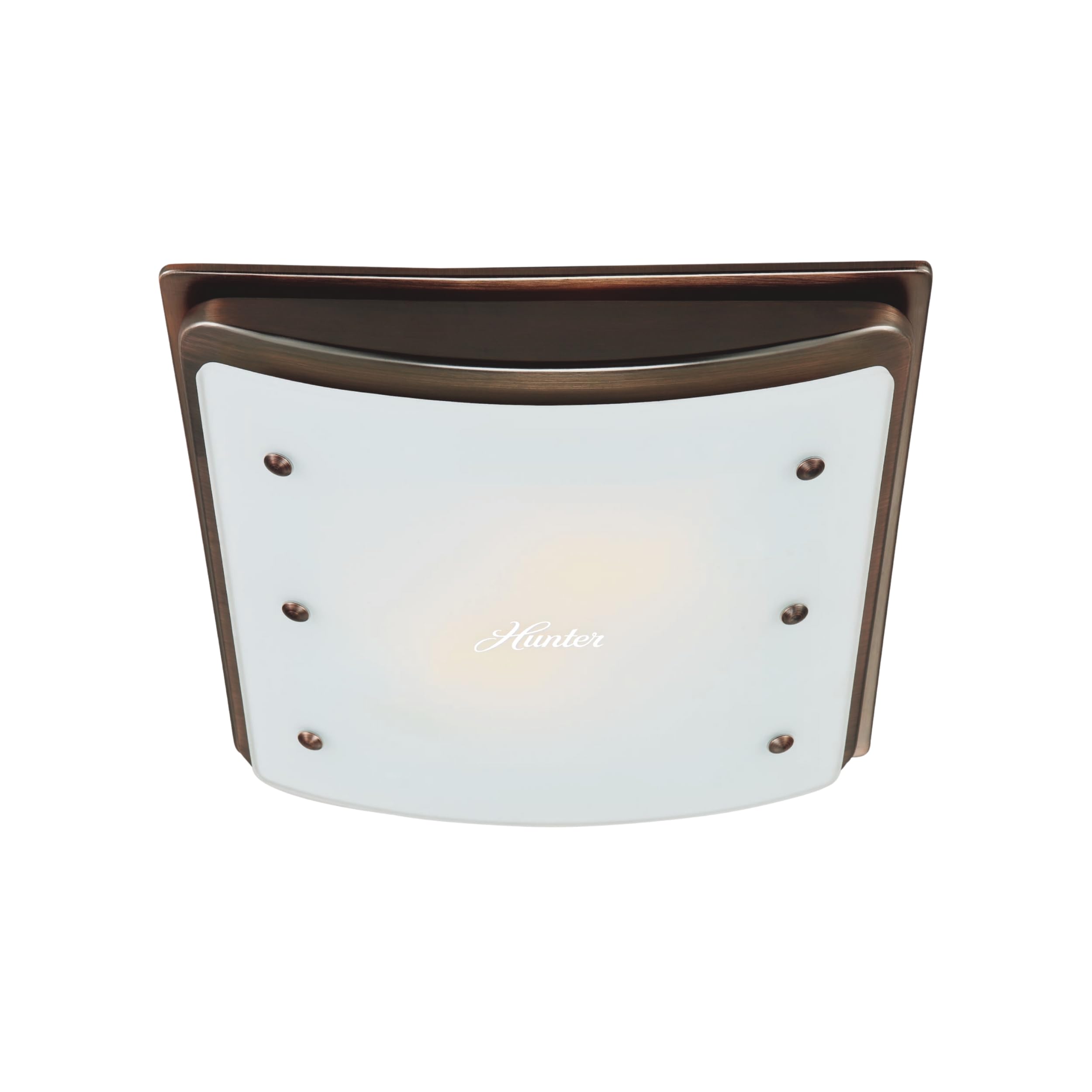Hunter Ellipse 100 CFM ceiling fan in imperial bronze offers quiet ventilation.
