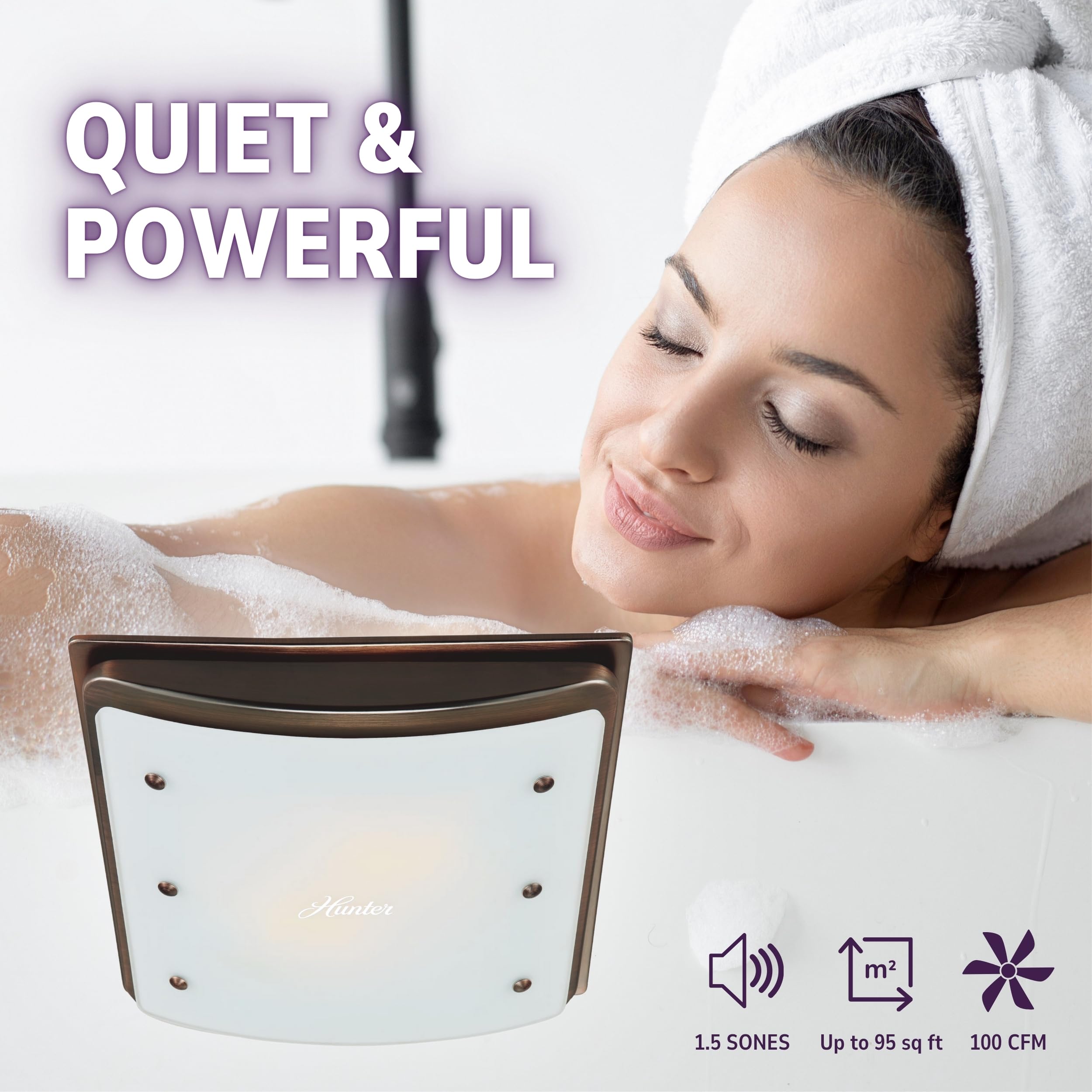 Covers spaces up to 95 square feet for effective air circulation.