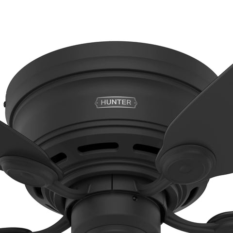 Kitchen setup with Hunter matte black ceiling fan