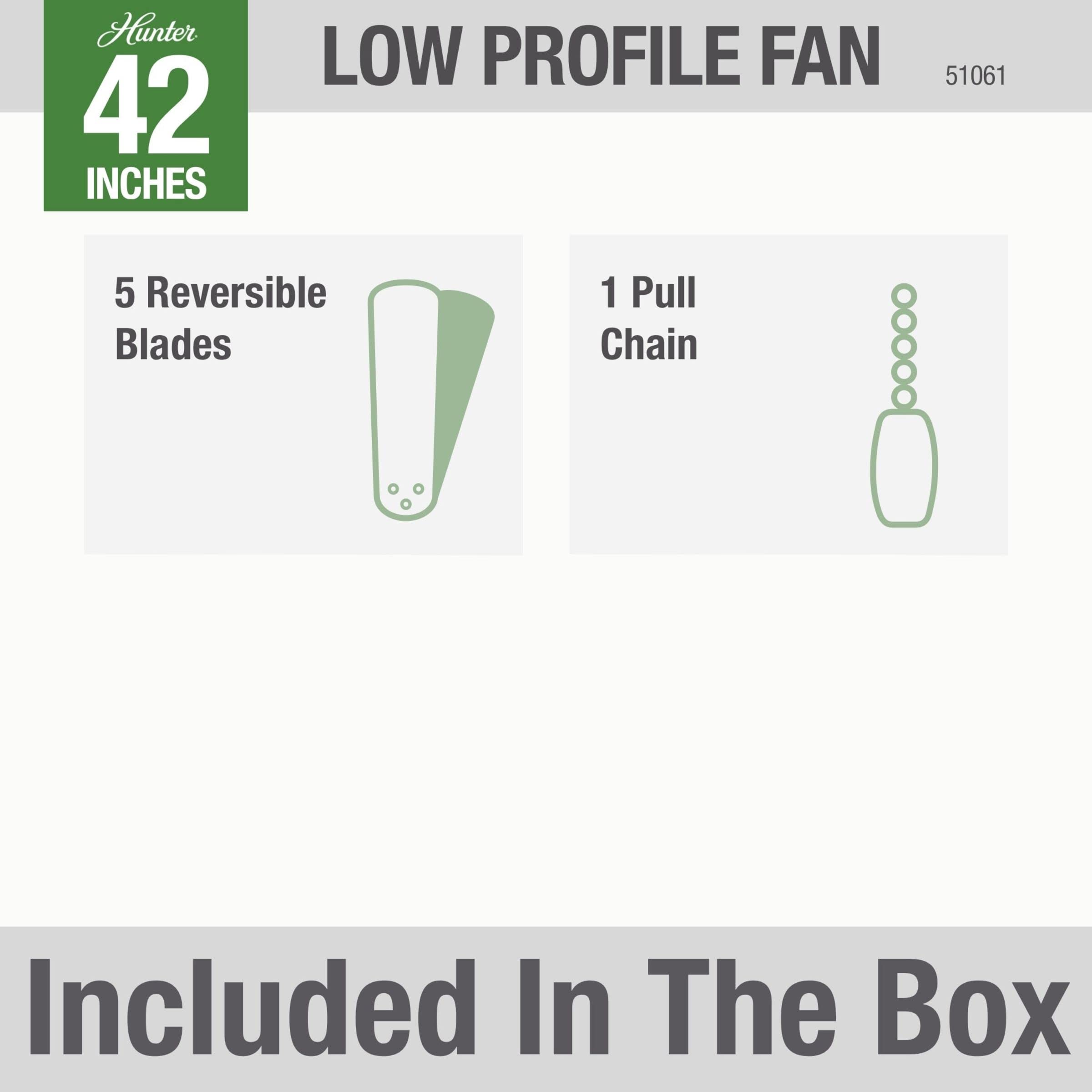 Hunter pull-chain control close-up for easy speed adjustments.