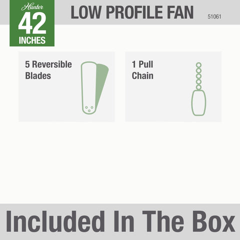 Hunter pull-chain control close-up for easy speed adjustments.