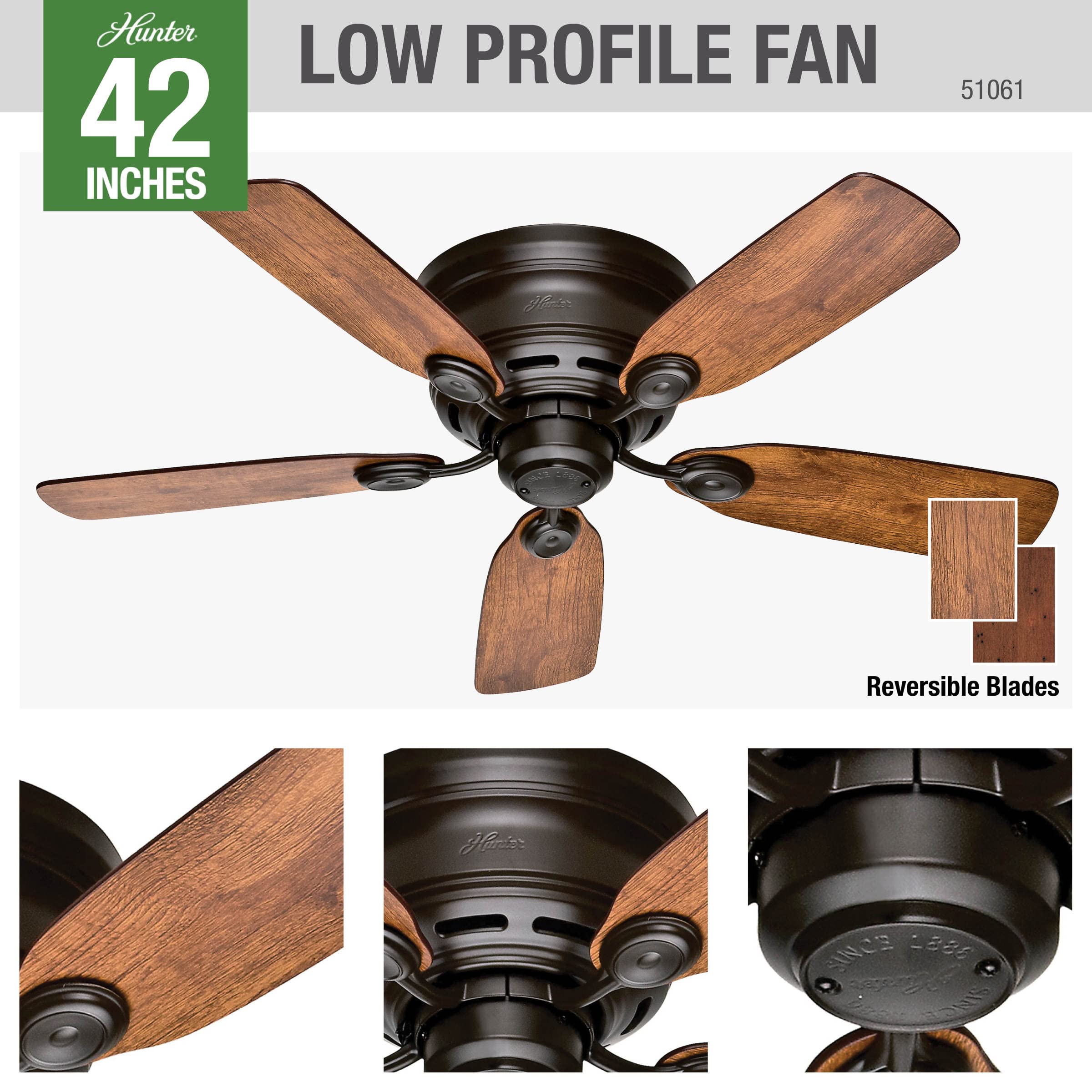 Hunter snow brown blades close-up shows timeless style for living spaces.