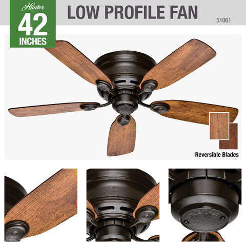 Hunter snow brown blades close-up shows timeless style for living spaces.