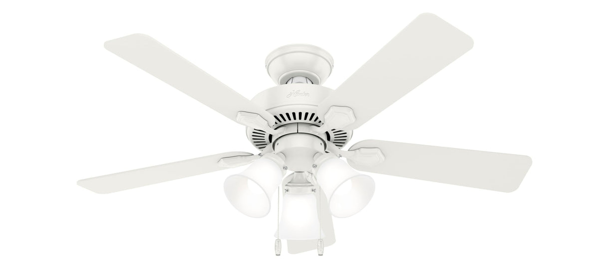 Hunter Swanson ceiling fan with LED lights for bright energy-efficient room illumination