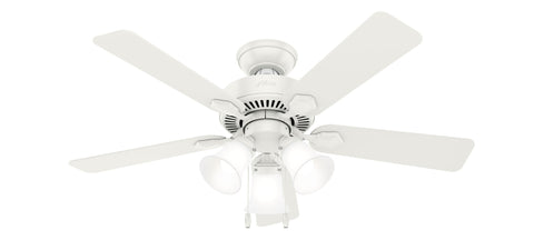 Hunter Swanson ceiling fan with LED lights for bright energy-efficient room illumination