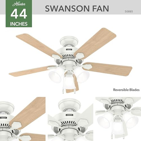 WhisperWind motor on Hunter Swanson ensures quiet, reliable airflow