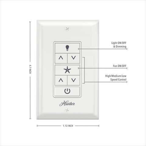 White Hunter 99815 wall control installed on a wall