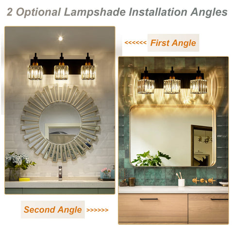 HUOKU black and gold wall sconce enhances bathroom ambiance