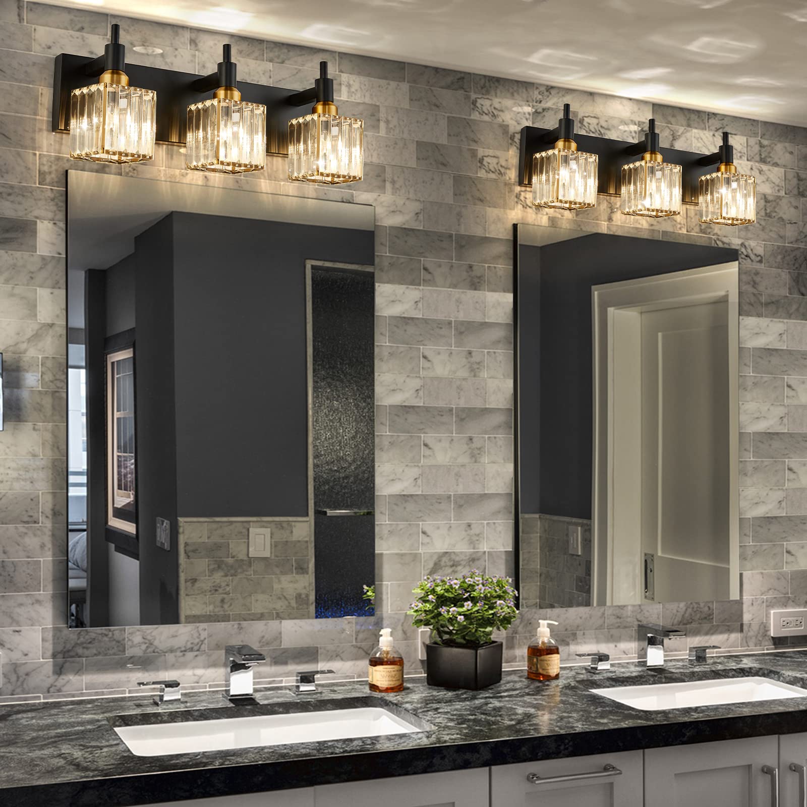 HUOKU E26 vanity lighting works with dimmable bulbs