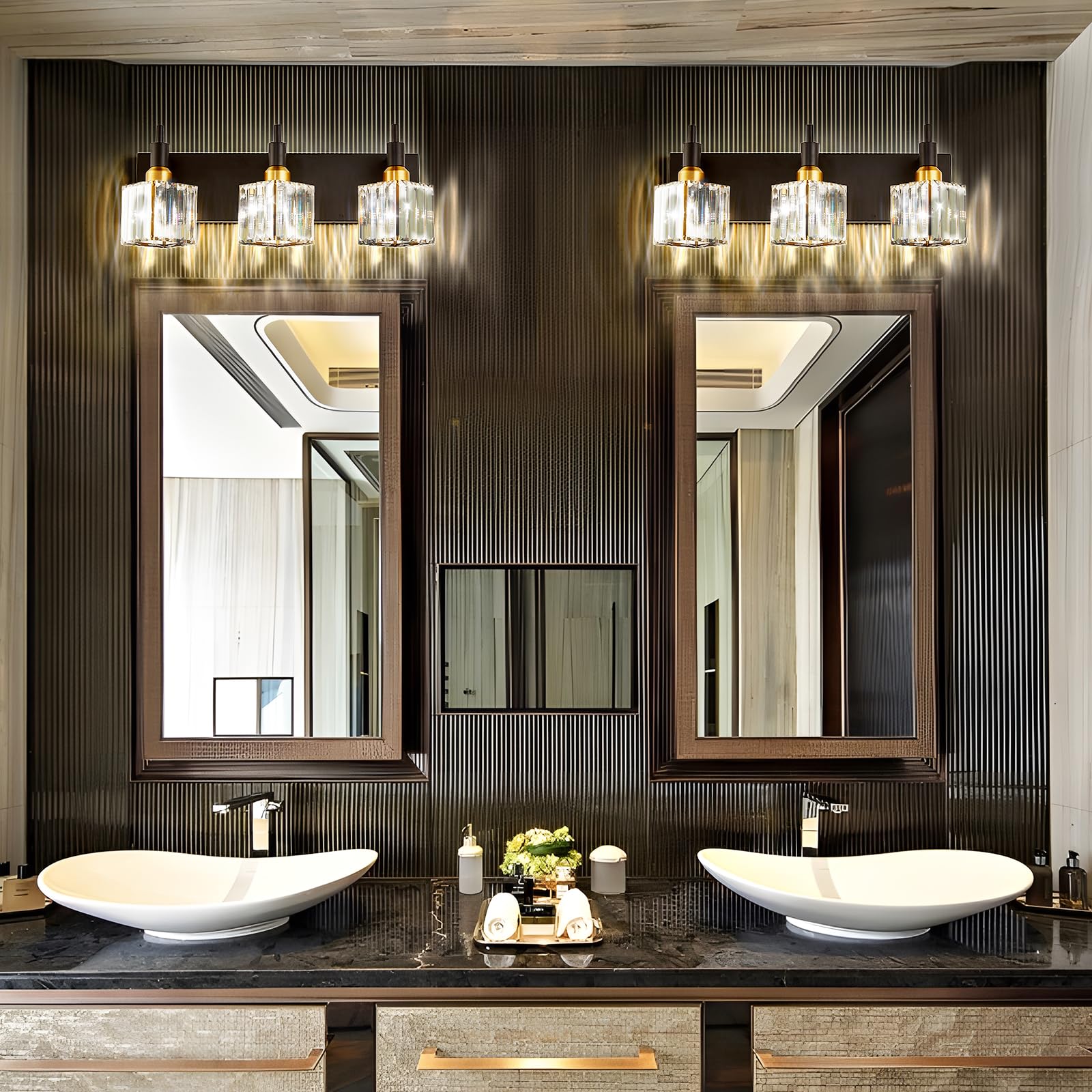 HUOKU square shade design creates balanced, contemporary illumination