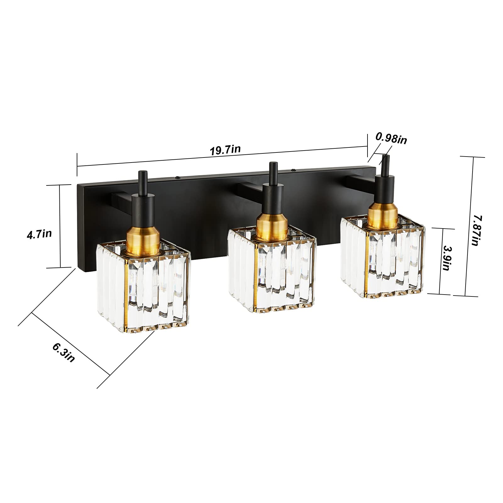 HUOKU vanity light offers versatile up and down mounting