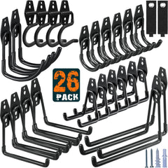 HUPBIPY garage hooks with heavy-duty steel and anti-slip coating for secure holds