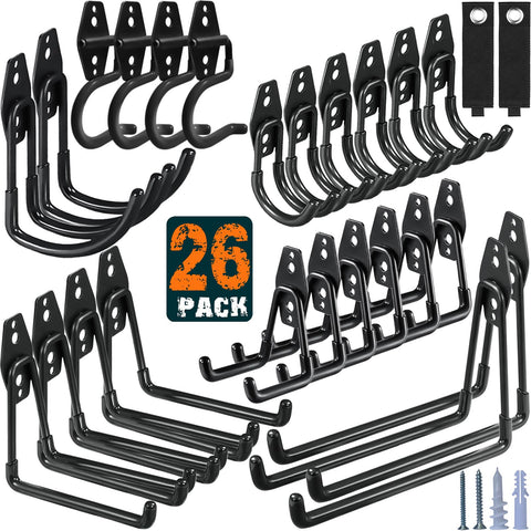 HUPBIPY garage hooks with heavy-duty steel and anti-slip coating for secure holds