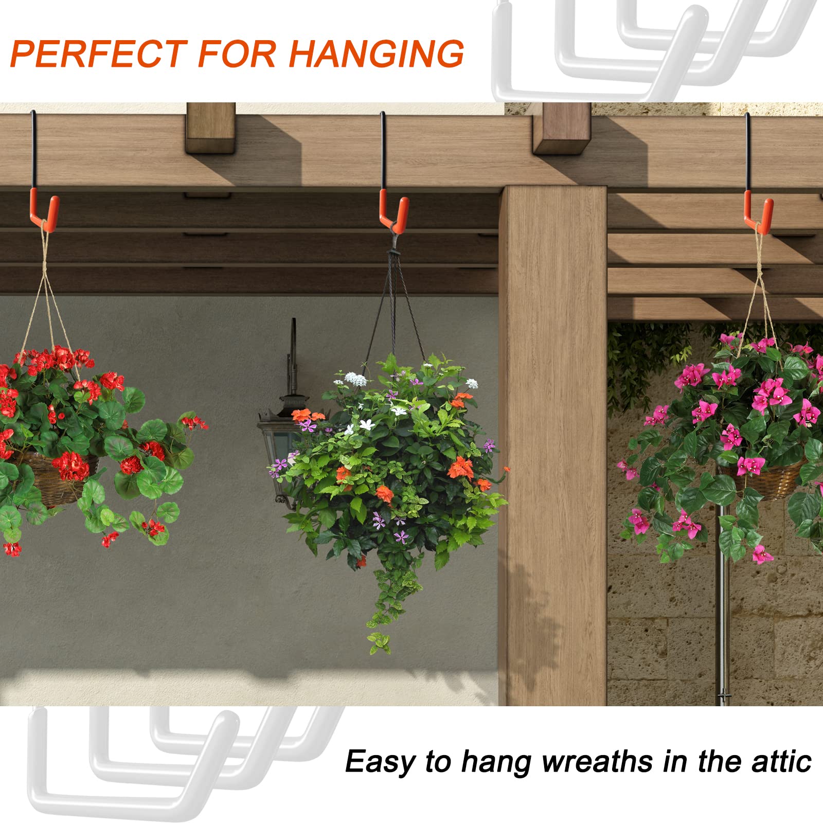 HUPBIPY 12 hook garage setup for bicycles and ladders