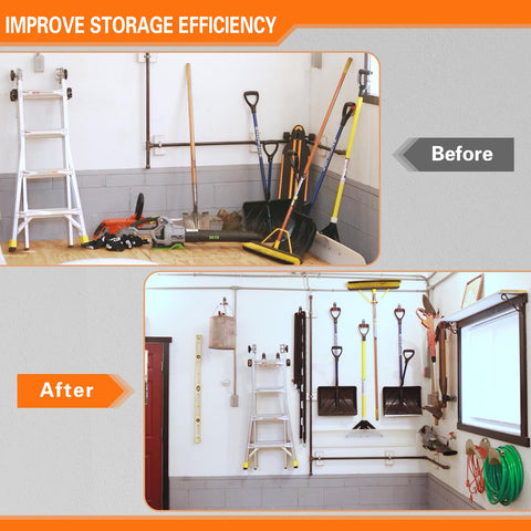 HUPBIPY optimized space solution for garage, shed, or workshop.