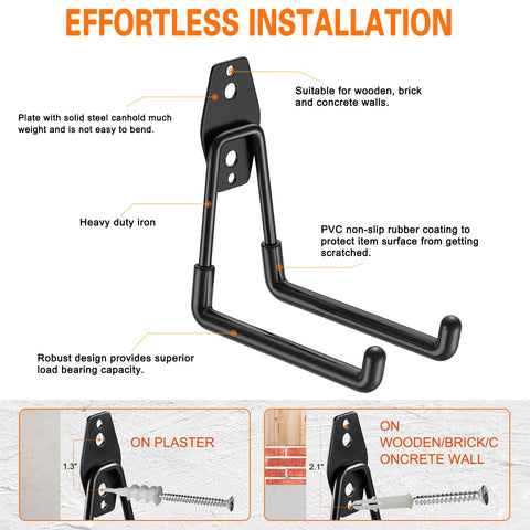 HUPBIPY non-slip rubber-coated steel hook protects surfaces