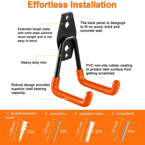Tubular double hooks design by HUPBIPY provides extra stability for heavier gear