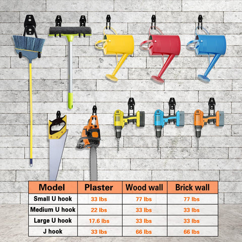 HUPBIPY wall-mount screw kit compatible with concrete, wood, and brick walls.