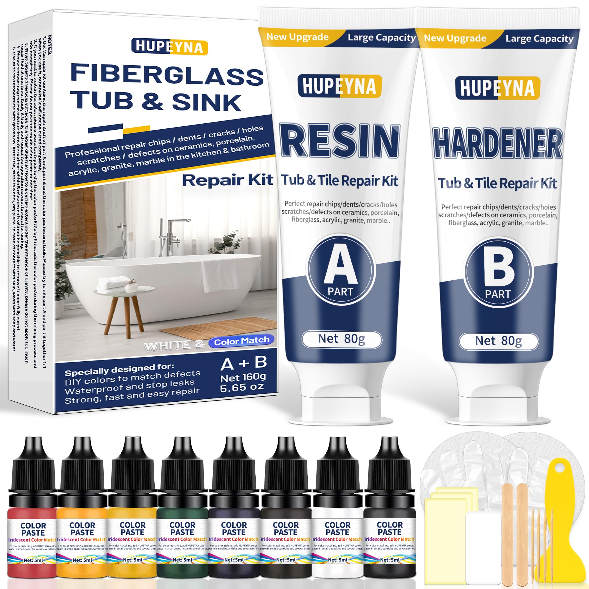 Hupeyna repair kit demonstrates surface prep for seamless porcelain restoration.