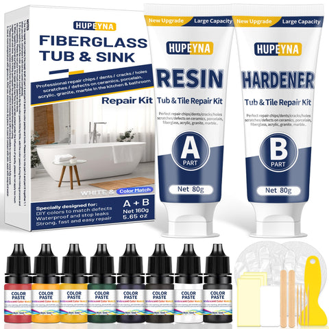Hupeyna repair kit demonstrates surface prep for seamless porcelain restoration.