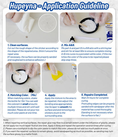 Hupeyna shower tray repair covers cracks for daily use.