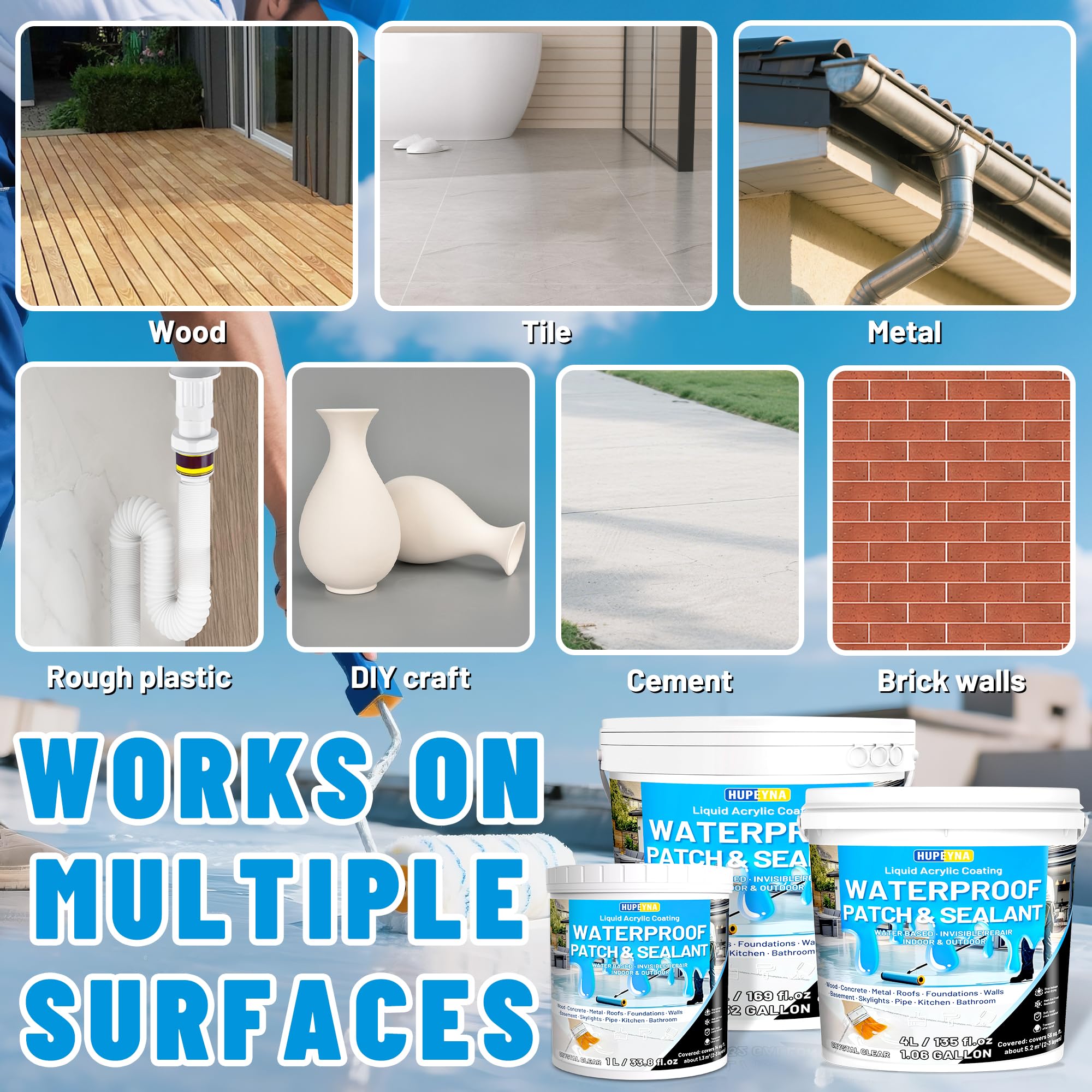 Hupeyna product performs at 10°C or higher for reliable bonding.