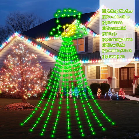 Huquary 11.7 ft LED string set for flexible tree and yard accents