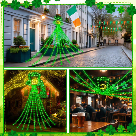 Huquary St. Patrick's Day lights offer versatile outdoor decoration options