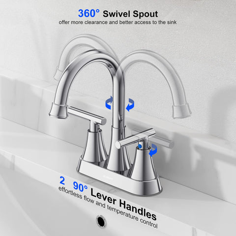 Hurran 24-inch hot and cold supply lines simplify DIY connections.