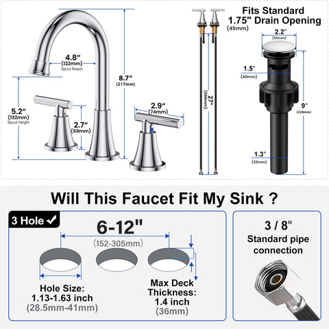 Hurran 360-degree swivel spout for easy washing and access