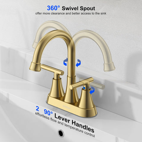 Hurran 90-degree lever handles enabling precise temperature control