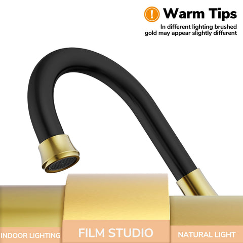 Hurran faucet with high arc spout provides ample sink space for everyday tasks.